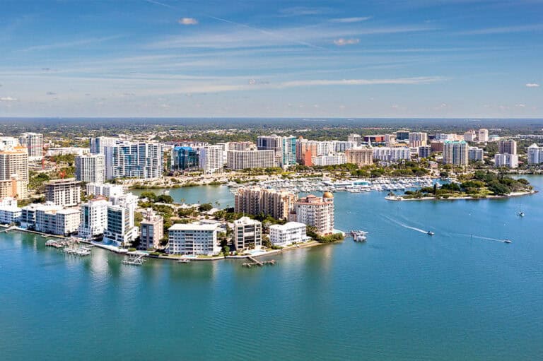 Aerial view of Sarasota FL