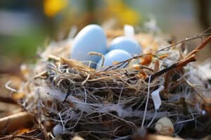 Closeup of birds nest at Save our Seabirds